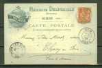 FRANCE N°  124  Obl. S/Carte Publicitaire - Storia Postale