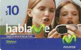 TARJETA DE ARGENTINA DE DOS CHICAS  (MOVISTAR-TELEFONICA) (un Poco Marcada) - Argentinien