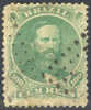 Brazil 1866 Mi. 27 Emperor Pedro II. 100 Reis Green - Oblitérés