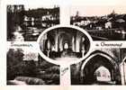 CPSM.  CHARROUX. 5 VUES. DATEE 1956. DENTELLEE. - Charroux