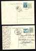 Railway Train Cancell 1936-1939! ** 212 & 211 On Two Postcard See Description. - Storia Postale