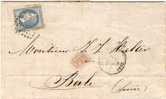 433 - GRENZRAYON -  MULHOUSE Vers BALE En Suisse - Janvier 1870 - Cachet D'arrivée BASEL - - Posttarife