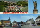 CPM 51 : CHATILLON SUR MARNE    Multi  Vues Avec Comptois Français     A VOIR !!! - Châtillon-sur-Marne