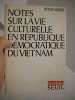 NOTES SUR LA VIE CULTURELLE EN REPUBLIQUE DEMOCRATIQUE DU VIETNAM  1969  PETER WEISS - Sin Clasificación