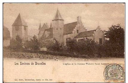 WOLUWE SAINT LAMBERT-L'EGLISE ET LE CHATEAU-timbre Côté Vue - St-Lambrechts-Woluwe - Woluwe-St-Lambert