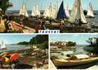 CPSM. ENVIRONS D'ANDERNOS. TAUSSAT. SON PORT . SA PLAGE. DATEE 1969. DENTELLEE. FLAME. - Andernos-les-Bains