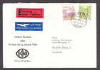 Switzerland Eilsendung Exprés Espresso & Luftpost Par Avion Labels AFJMF Deluxe GENEVE Jonction 1988 Cover - Premiers Vols