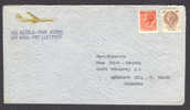 Italy Via Aerea Par Avion Air Mail Mit Luftpost Deluxe TMS TORINO 1970 Cancel Cover To Denmark Aeroplane Cachet In Gold - Poste Aérienne