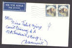 Italy Via Aerea Par Avion Label Deluxe TORINO Nord Via Reiss Romali 1990 Cancel Cover To Denmark - Poste Aérienne