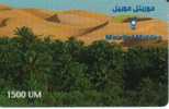 MAURITANIA  1500 U  PALMS OASIS LANDSCAPE  GSM  MOBILE ED.01/06/02  READ DESCRIPTION !! - Mauritania