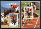 GUYANA 1988, KOREA 88, VAINQUEURS, ATHLETISME, EQUITATION, 4 Blocs, Oblitérés. R322 - Summer 1988: Seoul