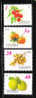 ROC China Taiwan 2001-05 Fruits Plums Apples Pears Guavas 8v MNH 2 Scans - Nuevos