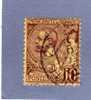 MONACO TIMBRE N° 14 OBLITERE PRINCE ALBERT 1ER 10C LILAS BRUN SUR JAUNE - Used Stamps