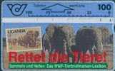 # AUSTRIA 28 WWF - Elephants - Animal,elephant- 100 Landis&gyr 06.91 Tres Bon Etat - Oostenrijk