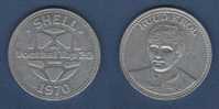 JETON SHELL 1970 VOETBAL TOP 20 / RUUD KROL - ALUMINIUM 3g - Dia 3 Cm - Andere & Zonder Classificatie