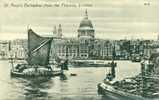 London - St. Paules Cathedral From The Thames - River Thames