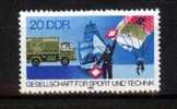 Alemania DDR 1982 ** Y2364 Asociación Para El Deporte Y La Técnica: Camión, Barco, Paracaidismo, Señales C/banderas. - Fallschirmspringen
