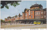 GREATER TOKYO JAPAN  Tokyo Station OLD BUS Vintage Cars PEDESTRIANS Circa-1950 - Tokio