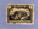 MONACO TIMBRE N° 60 OBLITERE ROCHER DE MONACO IF NOIR SUR JAUNE - Used Stamps