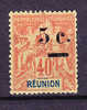 Réunion N°52aB  Neuf Charniere  Tb   Sans Trait Sur L'ancienne Valeur RARE - Used Stamps