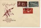 ALLEMAGNE REPUBLIQUE DEMOCRATIQUE / GERMAN DDR - 1957 -FLEURS - SCOTT 325-327 EN ENVELOPPE - Briefe U. Dokumente