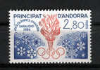 Andorre Français - 327** (YT) - Jeux Olympiques D´hiver à Sarajevo. - Invierno 1984: Sarajevo