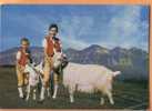 Ch058 2 Jeunes Armaillis Avec Chèvres, Ziege,goat.Vue Sur Le Saentis, Blick Auf Säntis. Cachet Champéry 1975, Léger Pli - Saentis