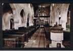 Real Photo Postcard Interior & Font St Augustine's Church East Hendred Near Wantage Berkshire Now Oxfordshire - Ref 407 - Altri & Non Classificati