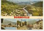 BONNEVILLE   -   * 4 VUES DE LA VILLE *  -  Editeur : COMBIER De Macon   N° C  74042. 000. 0007 - Bonneville