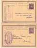 Entier Postal Nr 58 - Ensemble De 2 Cartes - Lot 28 - Postcards 1909-1934