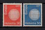 SWITZERLAND 1970 EUROPA CEPT SET MNH - Unused Stamps