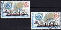 Abart 1979 Schiff-Fahrt Mit Großem Anker DDR 2405 I O 45€ Feld 15+Vergleichsstück Error On The Stamp Ship Set Of Germany - Abarten Und Kuriositäten