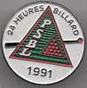 BILLARD - 24 Heures BILLARD PSBL 1991 - Biljart