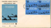 Jeux Olympiques 1968 Mexico  FDC Canoe  Canoa - Verano 1968: México