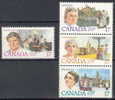 Canada 1981 Mi. 790-93 Feminists 3-Stripe + Single Stamp MNH - Nuovi