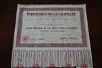 1957 ACTION TITRE      PAPETERIES DE LA CHAPELLE - Banque & Assurance