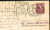 1925 France 73  Daguin  Challes Les Eaux  Thermes Terme Thermal  Sur Carte - Thermalisme