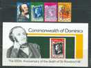 Dominica          Rowland Hill          Set & Souvenir Sheet        SC# 608-12 MNH** - Dominique (1978-...)