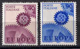 1967 ITALIA EUROPA CEPT SERIE COMPLETA MNH**(S. 1038/9) - 1967