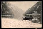 CPA PRECURSEUR- SUISSE : AM KLÖNTHALERSEE -LAC AVEC BARQUES ANIMÉES- 1900 - Thal