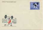 ALLEMAGNE REPUBLIQUE DEMOCRATIQUE / GERMAN DDR - 1966- SPORTS- HALTEROPHILIE - SCOTT B143-ENVELOPPE - Cartas & Documentos