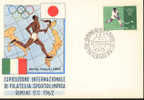 1962 San Marino  Expo Sport  Olympique Sur Carte - Jockey (sobre Hierba)