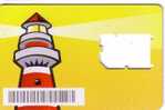 LIGHTHOUSE  ( Finland - Rare SIM Card  ) Phare Leuchtturm Phares Lighthouses Faro Farol Lanterna - Phares