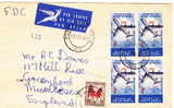 196150th Ann Of First SA Flight  Block Of 4 - FDC