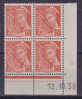 VARIETE  TYPE MERCURE  BLOC DE 4 COIN DATE  NEUFS LUXES - Unused Stamps