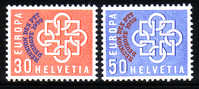 SWITZERLAND/Schweiz 1959 Reunion Des PTT D' Europe A Montreux, Set Of 2v** - Nuevos