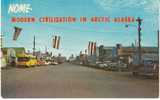 Nome AK Chrome Street Scene On 1960s Vintage Postcard, Bus, Autos - Sonstige & Ohne Zuordnung