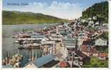 Ketchikan Alaska Harbor Harbour Ships Boats, C1920s Canadian National Railroad Postcard - Otros & Sin Clasificación