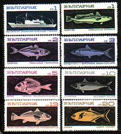 BULGARIA - 1969 - Fishes - 8v** - Unused Stamps