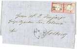 REF LPP5 - EMPIRE ALLEMAND 1G PAIRE VERTICALE SUR LETTRE STETTIN / COLBERG 16/4/1872 - Briefe U. Dokumente